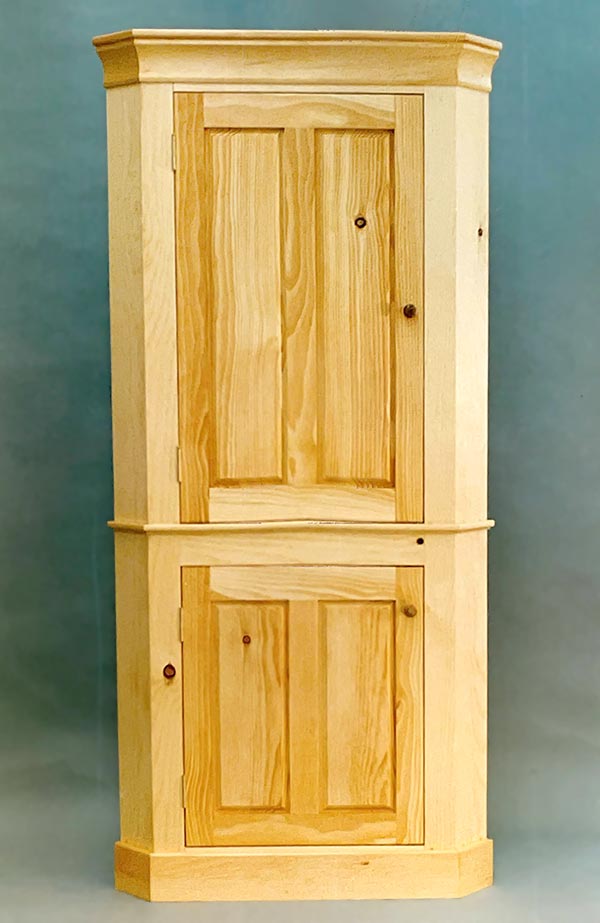Custom Pine Corner Cabinet