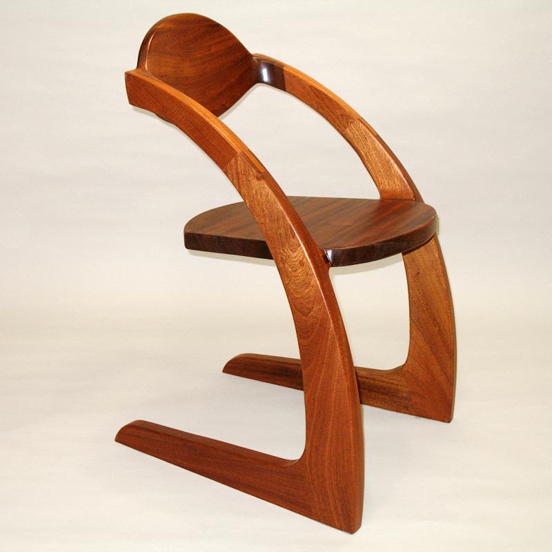 Custom African Mahogany Chair