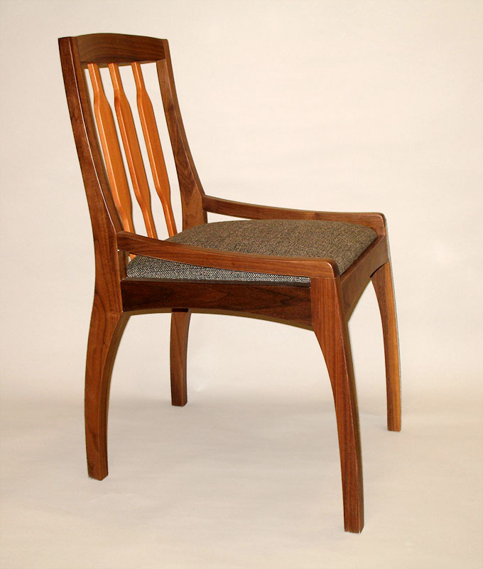 Custom Walnut and Madrona Chair