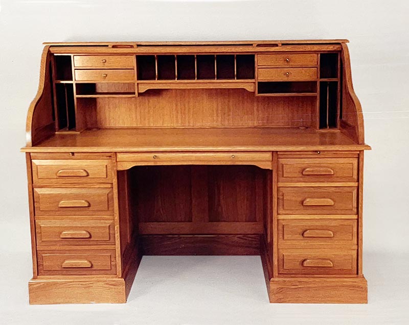 Custom Oak Rolltop Desk