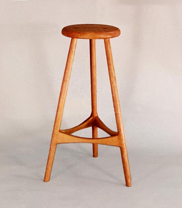 Oak Three Legged Stool